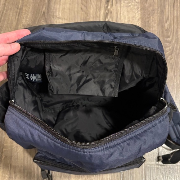 Y2K GAP Nylon Tech Backpack Rucksack Vintage 90s GORPcore Two Strap Navy Blue - Picture 9 of 15